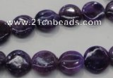 CKU36 15.5 inches 12mm flat round purple kunzite beads wholesale