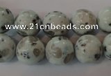 CKW04 15.5 inches 12mm round kiwi jasper gemstone beads