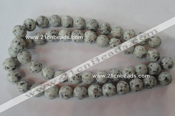 CKW05 15.5 inches 14mm round kiwi jasper gemstone beads