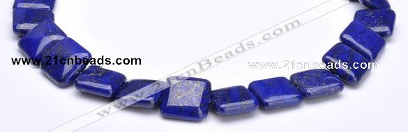 CLA01 15.5 inch 18*18mm square deep blue dyed lapis lazuli beads