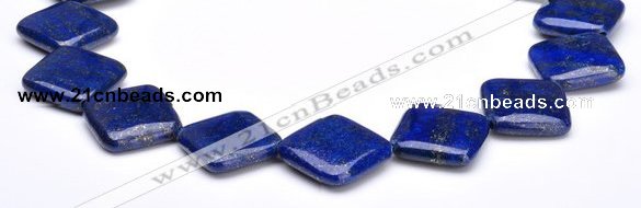 CLA07 24*24mm rhombic deep blue dyed lapis lazuli gemstone beads