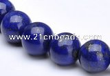 CLA16 Deep blue dyed lapis lazuli 20mm round beads wholesale