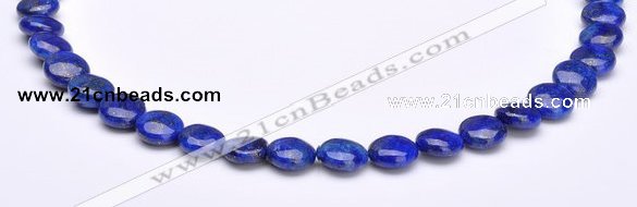 CLA17 10mm flat round deep blue dyed lapis lazuli gemstone beads