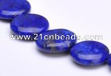 CLA18 16mm coin deep blue dyed lapis lazuli gemstone beads