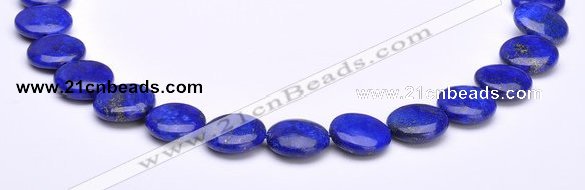 CLA18 16mm coin deep blue dyed lapis lazuli gemstone beads