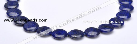 CLA19 18mm coin deep blue dyed lapis lazuli gemstone beads