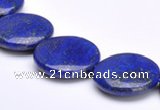 CLA20 coin 20mm deep blue dyed lapis lazuli gemstone beads