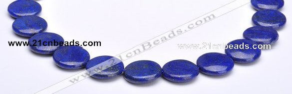 CLA20 coin 20mm deep blue dyed lapis lazuli gemstone beads