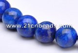 CLA27 blue 16mm dyed lapis lazuli round gemstone beads Wholesale