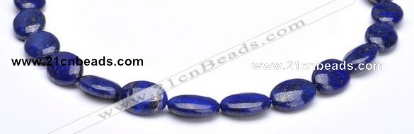 CLA35 flat oval 13*18mm deep blue dyed lapis lazuli beads