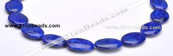 CLA37 18*25mm deep blue dyed lapis lazuli flat oval beads