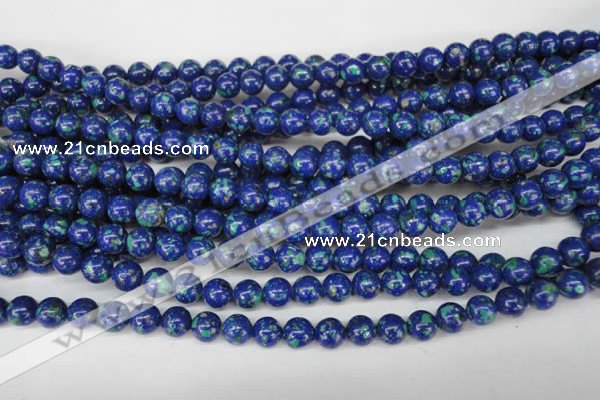 CLA402 15.5 inches 8mm round synthetic lapis lazuli beads