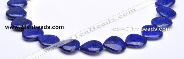 CLA41 20*20mm heart deep blue dyed lapis lazuli beads wholesale