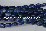 CLA418 15.5 inches 5*7mm oval synthetic lapis lazuli beads