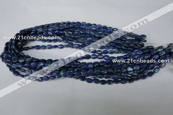 CLA418 15.5 inches 5*7mm oval synthetic lapis lazuli beads