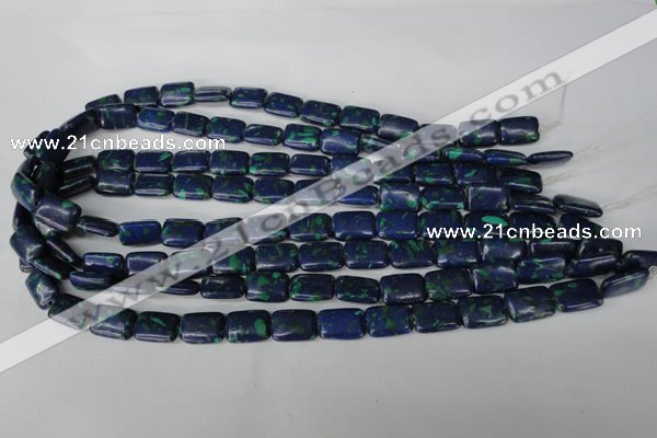 CLA427 15.5 inches 10*14mm rectangle synthetic lapis lazuli beads