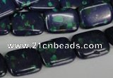 CLA428 15.5 inches 12*16mm rectangle synthetic lapis lazuli beads