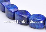 CLA43 9*9*18mm barrel deep blue dyed lapis lazuli beads