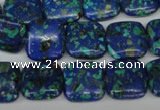 CLA435 15.5 inches 14*14mm square synthetic lapis lazuli beads