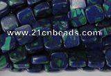 CLA447 15.5 inches 8*8mm square synthetic lapis lazuli beads