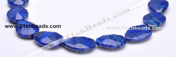 CLA45 19*25mm faceted teardrop deep blue dyed lapis lazuli beads