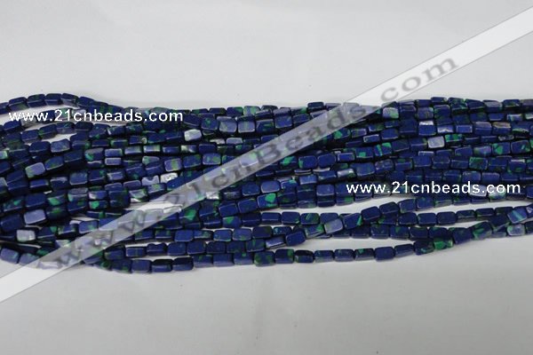 CLA451 15.5 inches 4*6mm rectangle synthetic lapis lazuli beads