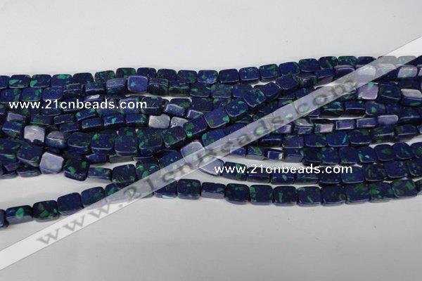 CLA453 15.5 inches 8*10mm rectangle synthetic lapis lazuli beads