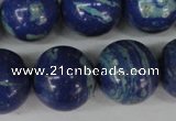 CLA475 15.5 inches 20mm round synthetic lapis lazuli beads