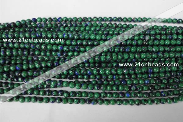 CLA478 15.5 inches 4mm round synthetic lapis lazuli beads