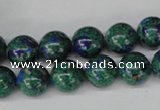 CLA481 15.5 inches 10mm round synthetic lapis lazuli beads