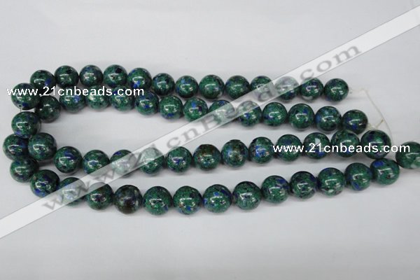 CLA483 15.5 inches 14mm round synthetic lapis lazuli beads