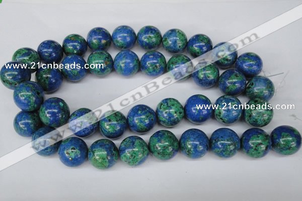 CLA486 15.5 inches 20mm round synthetic lapis lazuli beads