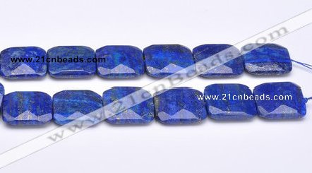 CLA49 Faceted square 25*25mm deep blue dyed lapis lazuli beads