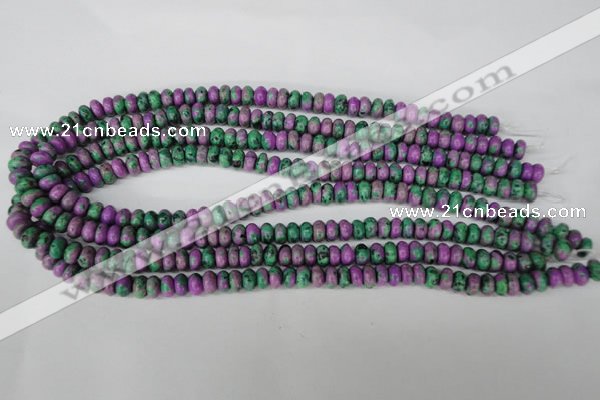 CLA498 15.5 inches 5*8mm rondelle synthetic lapis lazuli beads