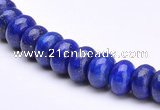 CLA50 5*8mm roundel deep blue dyed lapis lazuli beads Wholesale