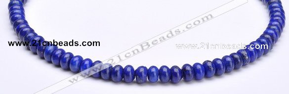 CLA50 5*8mm roundel deep blue dyed lapis lazuli beads Wholesale