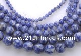 CLA51 Different sizes round mixed color dyed lapis lazuli beads