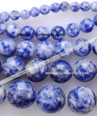 CLA51 Different sizes round mixed color dyed lapis lazuli beads