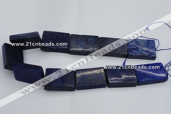 CLA55 15.5 inches 25*35mm rectangle Dyed lapis lazuli gemstone beads