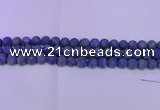 CLA60 15.5 inches 4mm round matte lapis lazuli beads