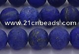 CLA73 15.5 inches 10mm round matte lapis lazuli beads wholesale