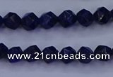 CLA81 15.5 inches 6mm faceted nuggets dyed lapis lazuli beads