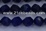 CLA82 15.5 inches 8mm faceted nuggets dyed lapis lazuli beads