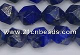 CLA88 15.5 inches 10mm faceted nuggets dyed lapis lazuli beads