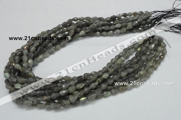 CLB08 16 inches 6*8mm faceted teardrop labradorite beads wholesale