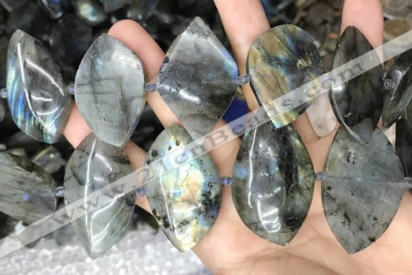 CLB1003 15.5 inches 18*35mm - 25*45mm freeform labradorite beads