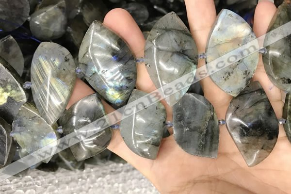 CLB1005 15.5 inches 18*35mm - 25*45mm marquise labradorite beads