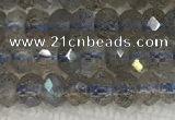 CLB1020 15.5 inches 2*4mm faceted rondelle labradorite gemstone beads