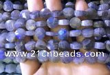 CLB1022 15.5 inches 10mm faceted coin labradorite gemstone beads