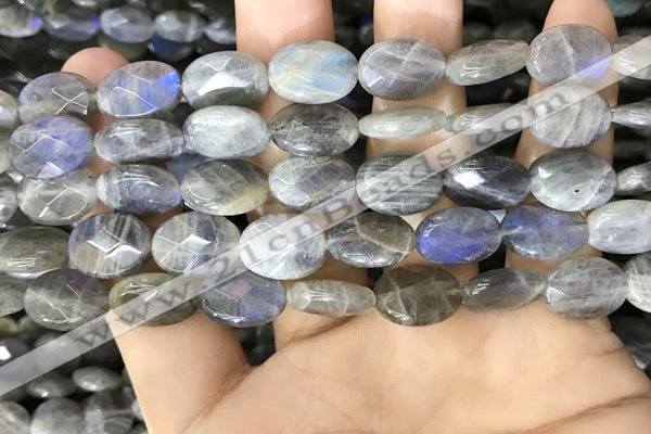 CLB1042 15.5 inches 10*14mm faceted oval labradorite beads wholesale